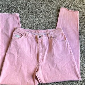 Vintage Wrangler Pastel Pink Straight Leg Jeans